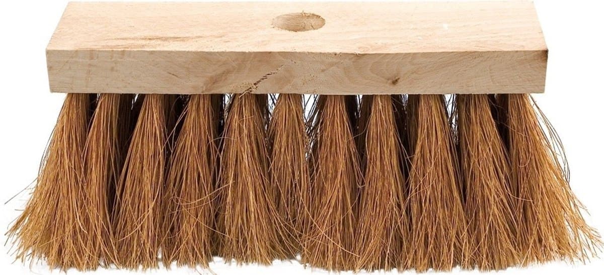 Vorel - Teerborstel - 195mm - Natuurlijke Kokosvezel - Houten Handvat