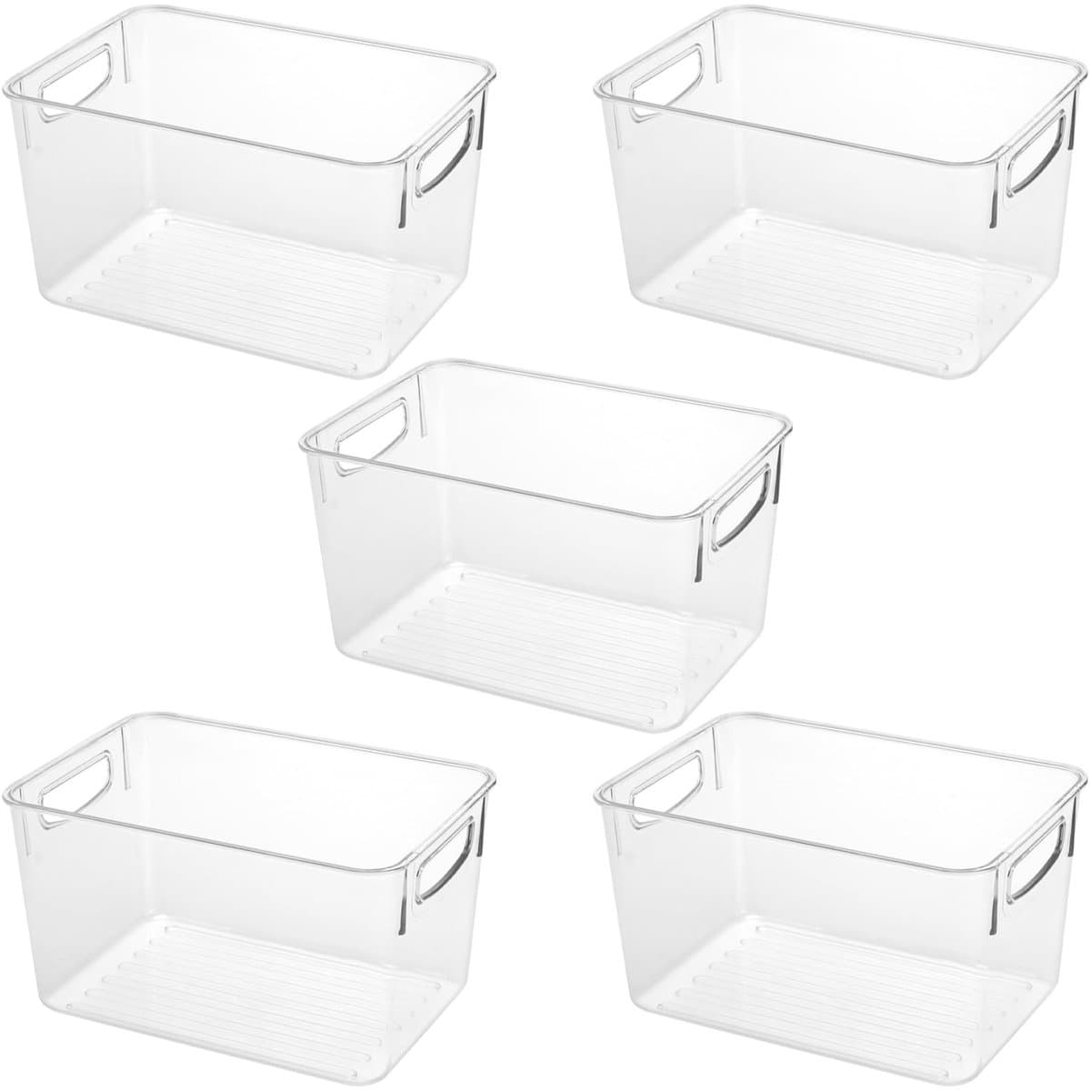Allecto - Koelkastorganisatoren - Doorzichtige voedselopbergdozen - Plastic opslagcontainers - Transparant - Vriezer organizer box - Geschikt voor ...