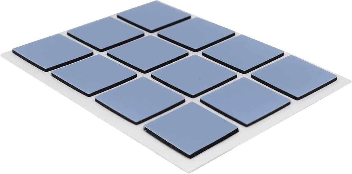 GLEITGUT 12 x Teflon ladder self-adhesive 22 x 22 mm - PTFE decorative ladder with only 1.5 mm thickness