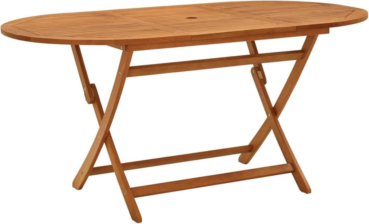 Gartentisch Massivholz - Eettafel Hout - Buiten Dineren - Inklapbaar Weerbestendig - 160x85x75 cm - Bruin