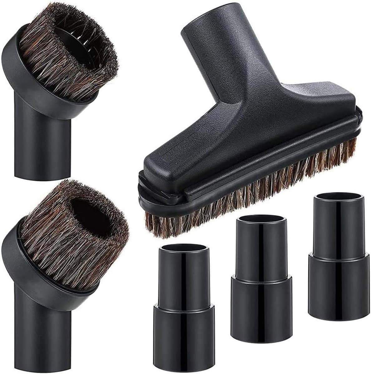 Stofzuigerborstels - Zuigmond borstels - Stofvrij maken - Paardenhaar kunstvezels - 25mm en 36mm - Zwart