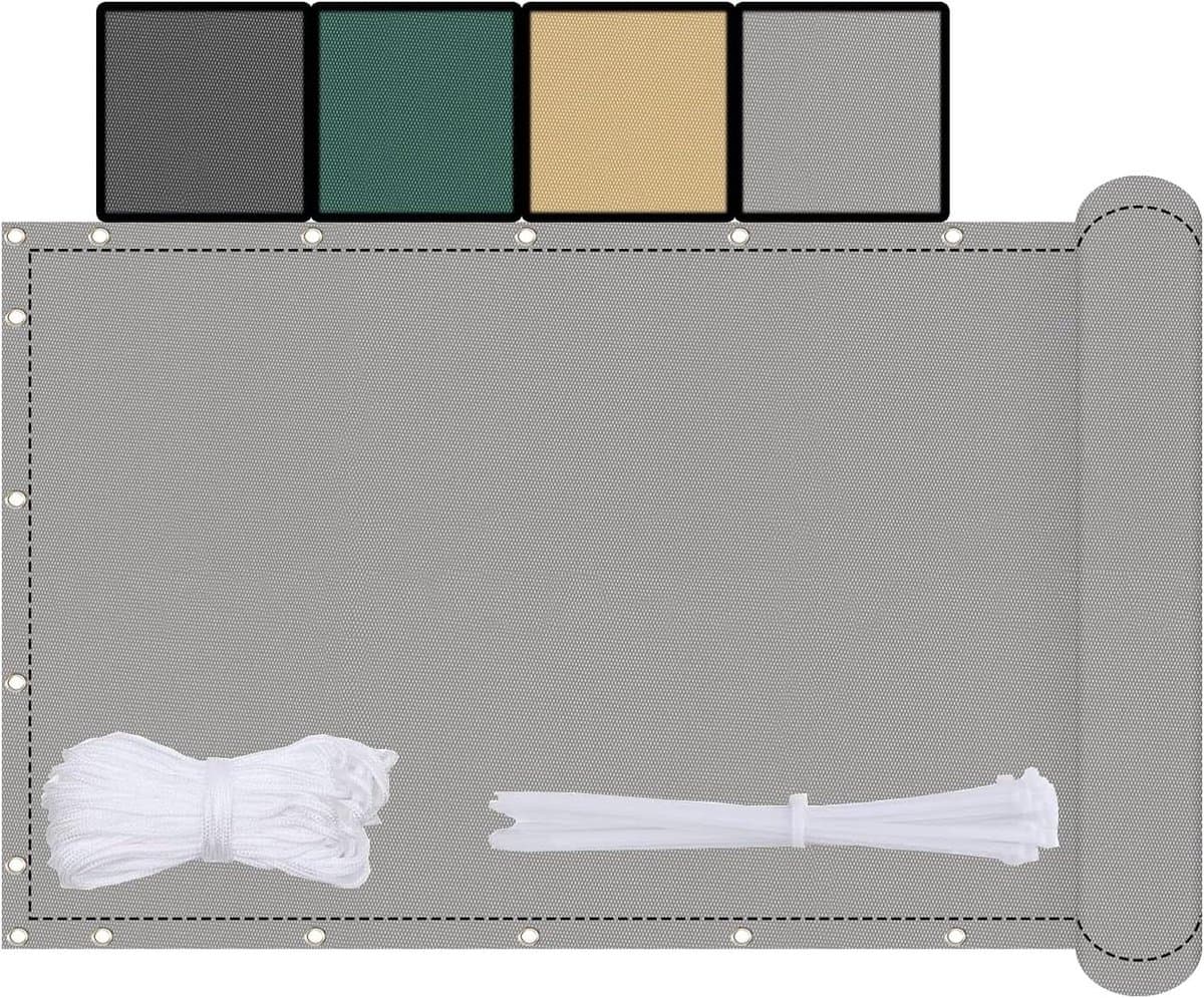 Schermomheining - Tijdelijke afrastering - Privacy creëren - UV-bestendig - 115 x 450 cm - Doorzichtig