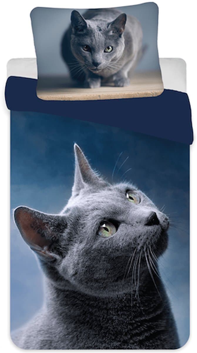 Sweet Home dekbedovertrek poes 140 x 200 cm - 70 x 90 cm