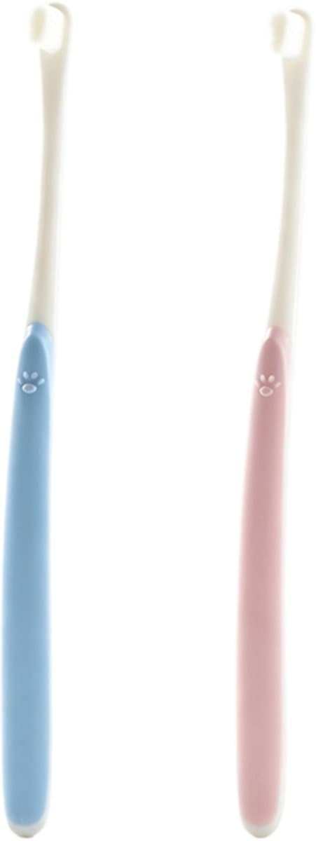 Tandenborstelset voor huisdieren (voor honden en katten) – 2-delige set – Inclusief mini-tandenborstel voor katten en zachte tandenborstel voor honden; geschikt voor kittens en puppy's – Herbruikbaar, mondverzorging