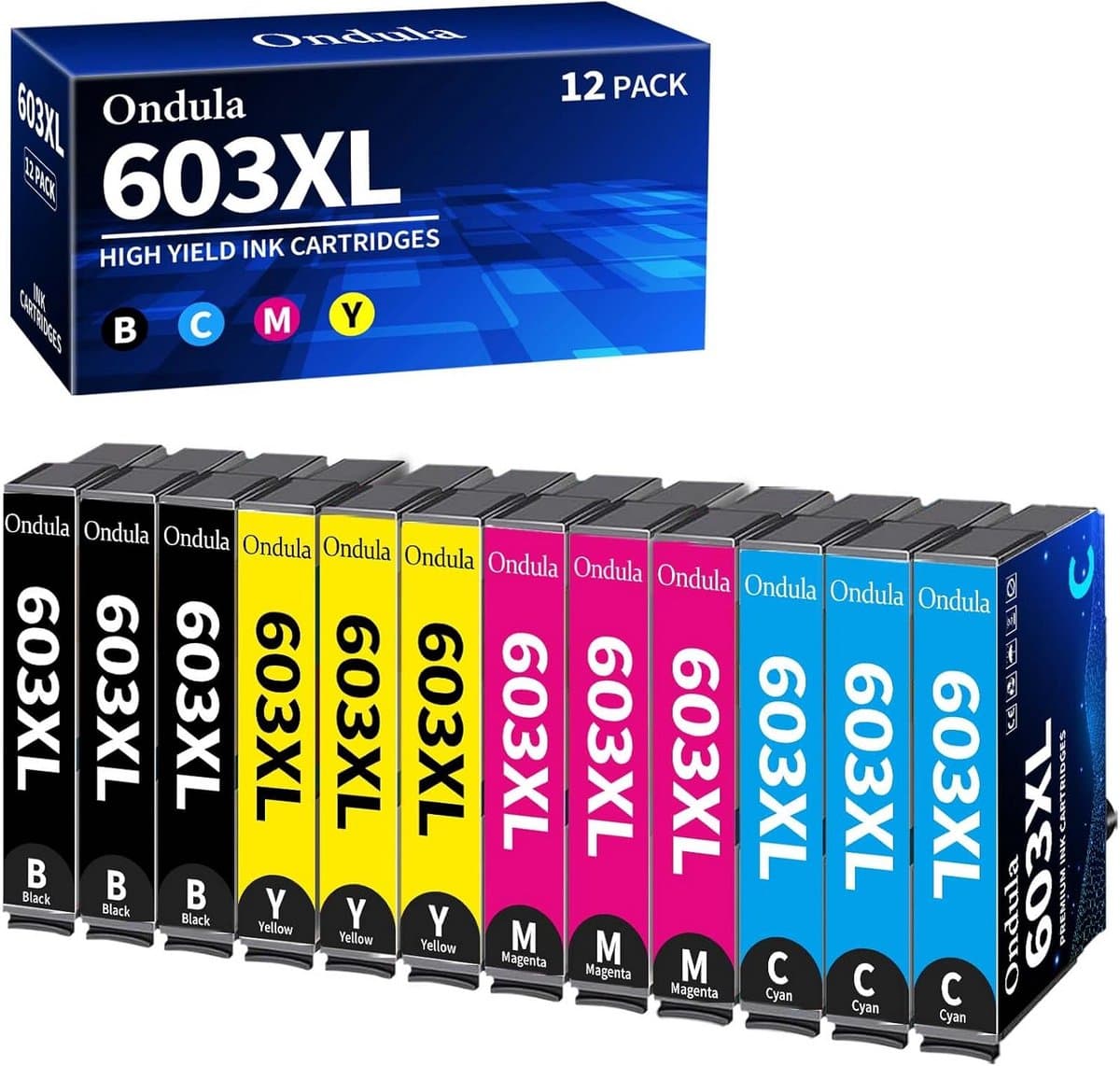 12-pack Inktcartridges Hoog Volume XL - Geschikt voor diverse printers