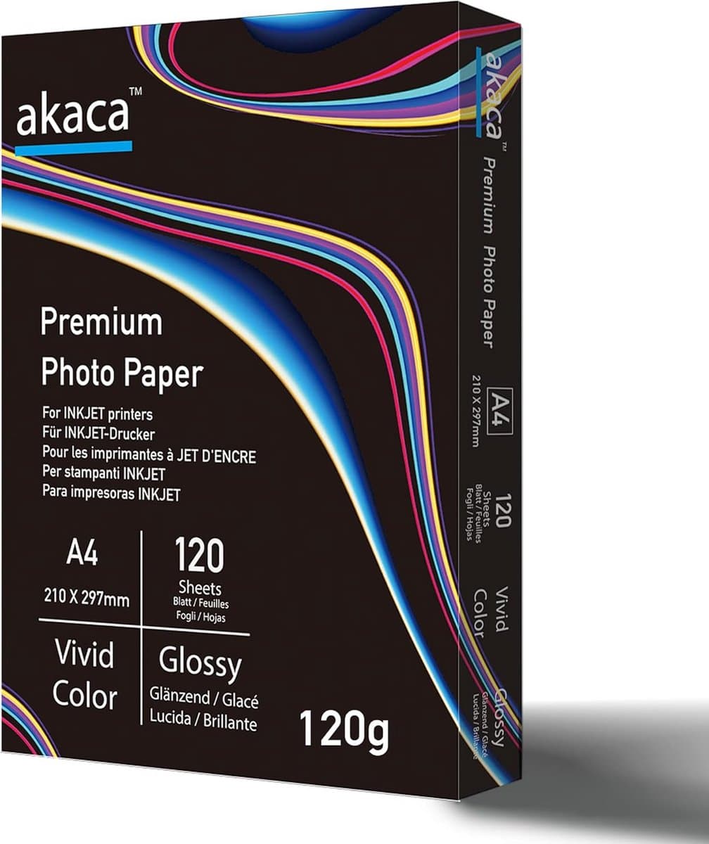 120 Vellen Glanzend Fotopapier A4 (120 g/m²) - Premium Glossy Papier voor alle Inkjetprinters