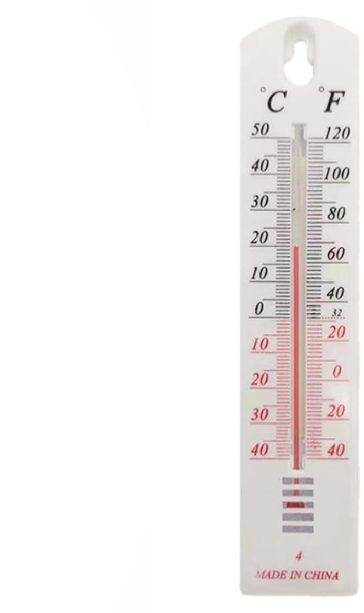 Temperatuurmeter Binnen Buiten - Weerstation Monitor - Nauwkeurig Meten - Breed Meetbereik - 218 cm Lengte - Wit