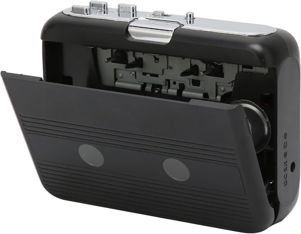 Allecto - Bluetooth-cassettespeler - Draagbare audiorecorder - Stereo - Hoofdtelefoonaansluiting - Luidspreker - Auto-reverse - Retro - Geschikt voor auto - Zwart - Cassettespeler met 3,5 mm hoofdtelefoonaansluiting.