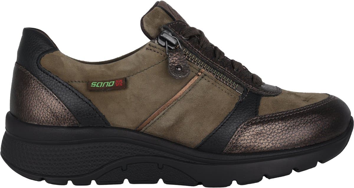 Mephisto Sano Izae - dames rollende wandelsneaker - Bruin - maat 42.5 (EU) 8.5 (UK)