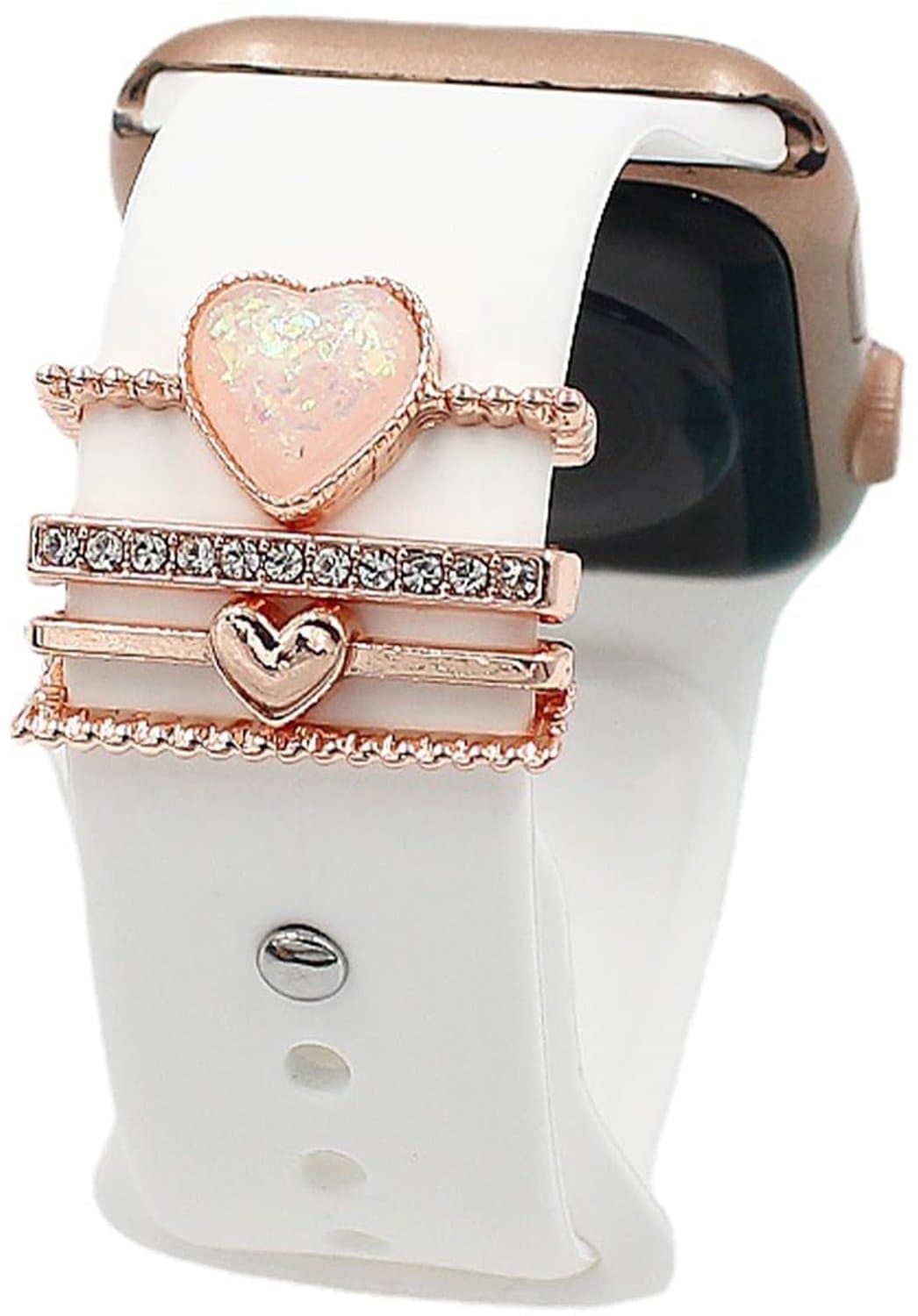 Smartwatch Band Hanger met Hartvormige Decoratieve Ringen