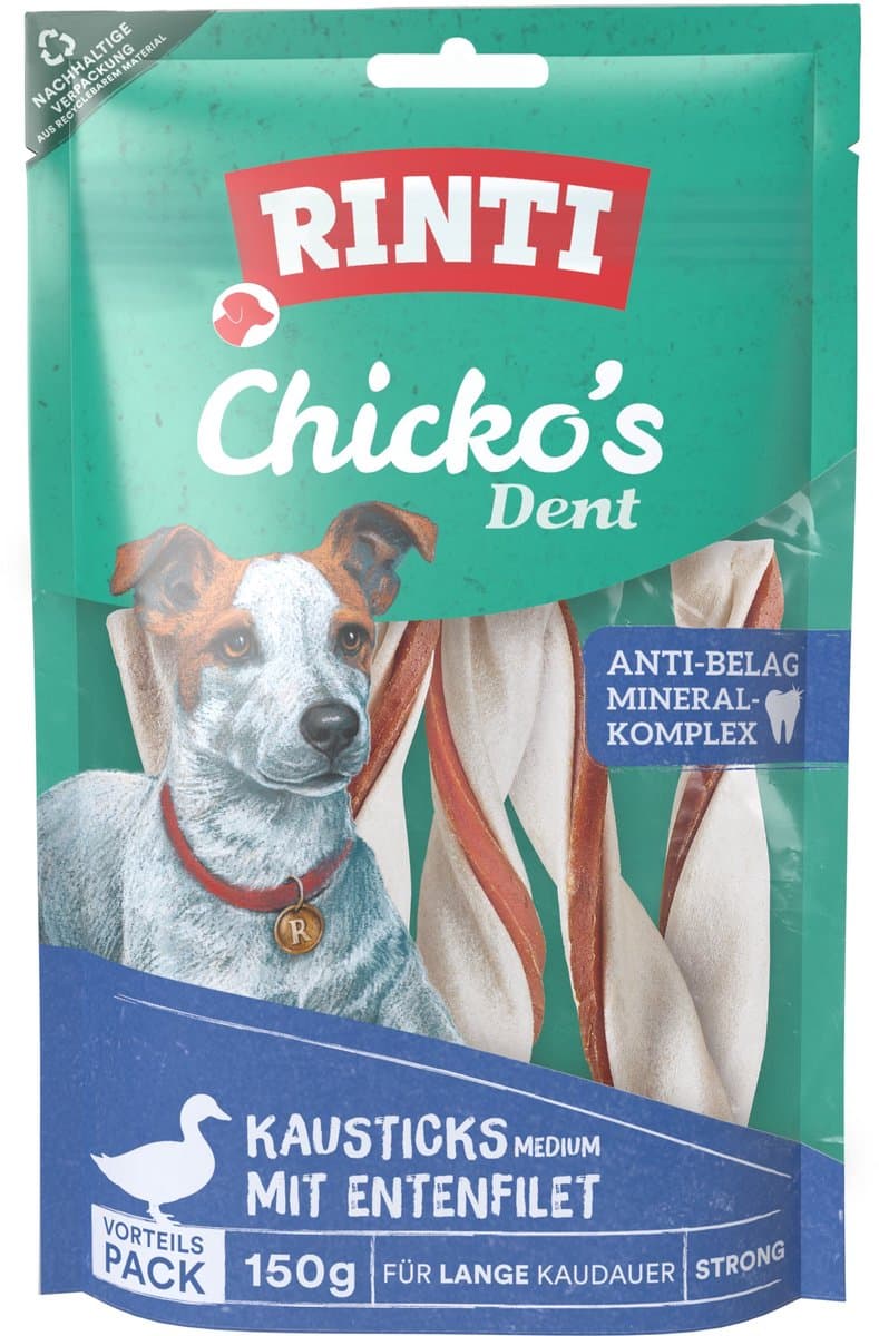 Rinti - Extra Snack Chicko Dent Medium 9x150g - Eend