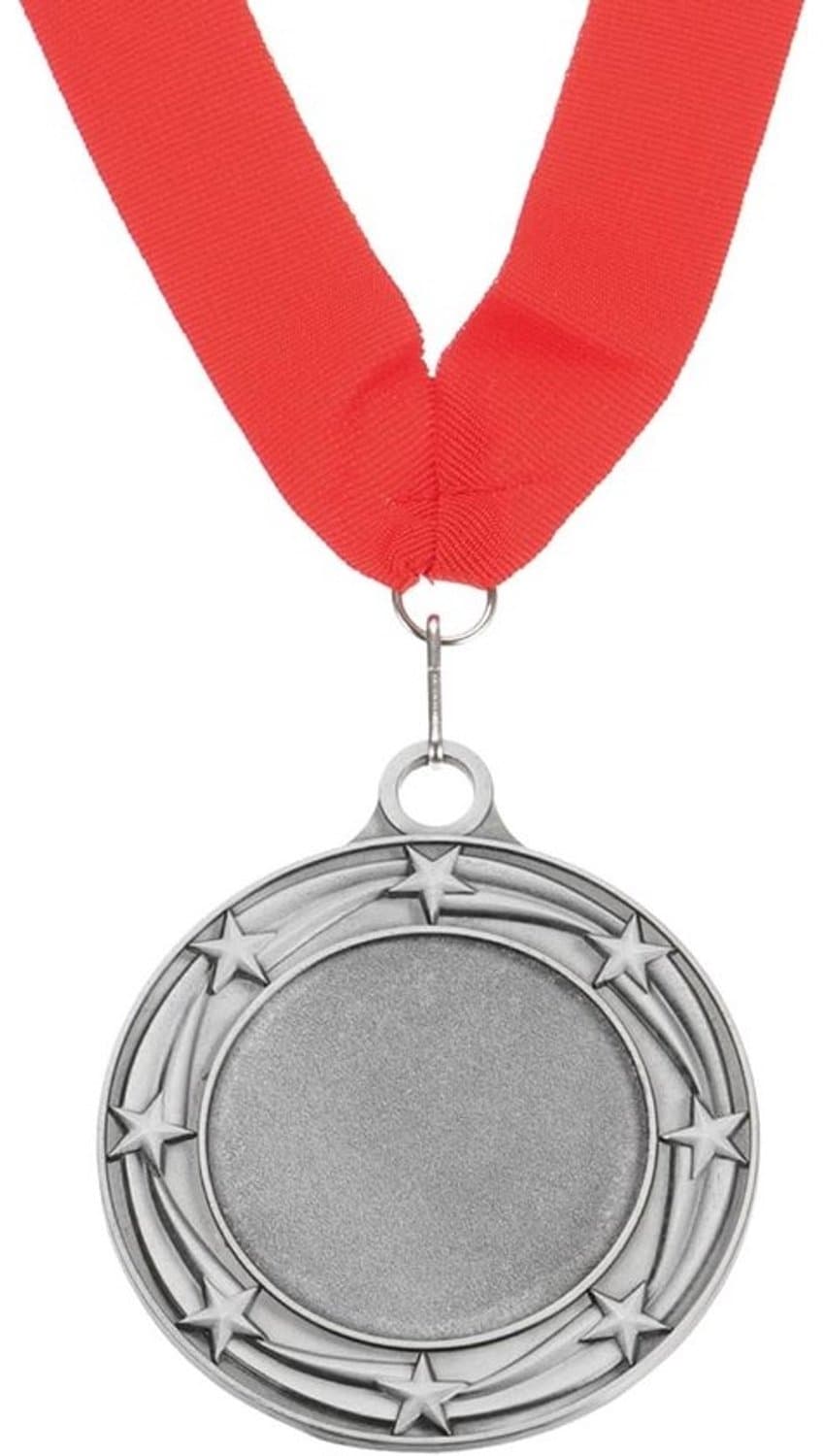 Awardmedaille 2e plaats - Medaille voor winnaars - Prijs voor wedstrijden - Corrosiebestendige zinklegering - 3 Inch diameter - Zilver