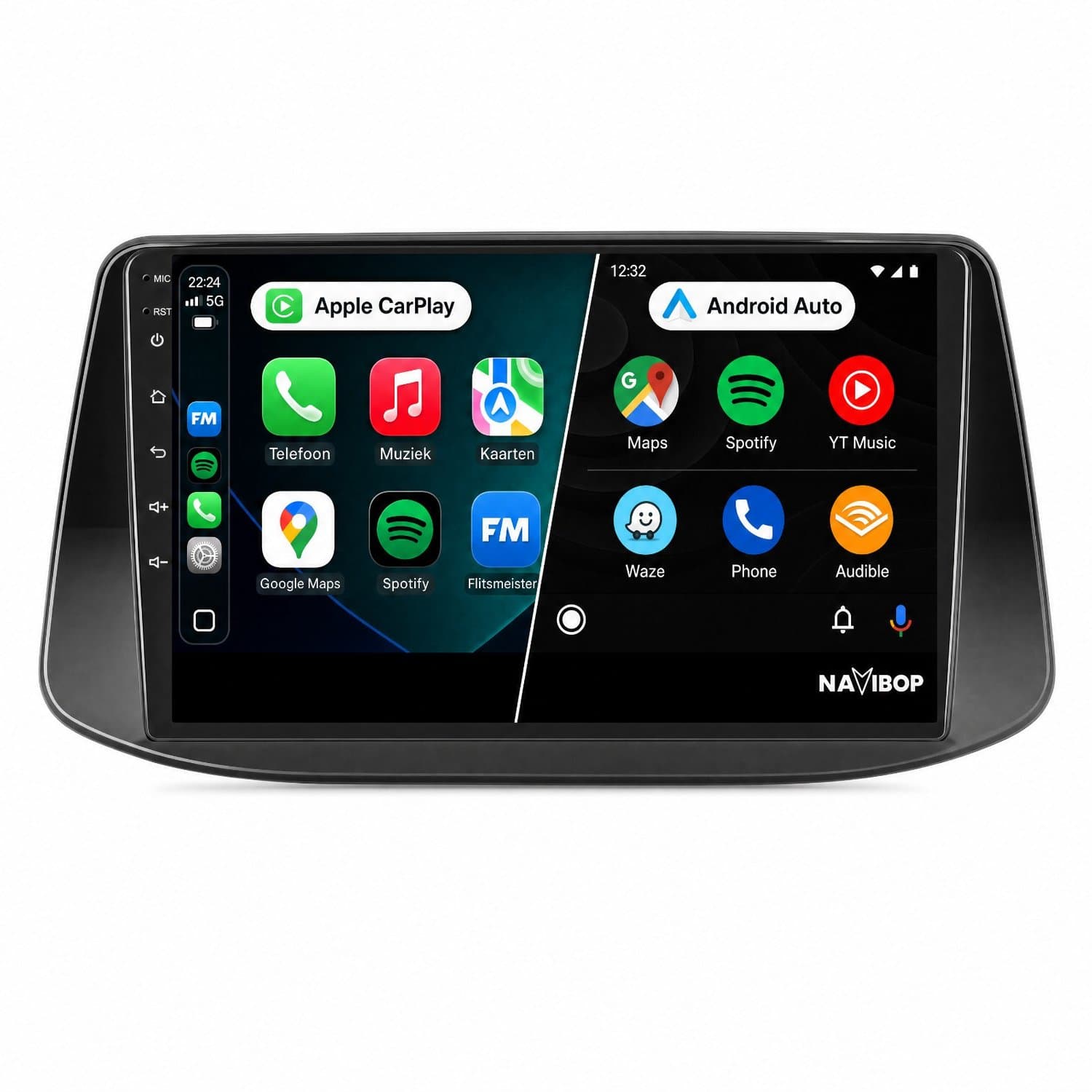 Navibop Autoradio geschikt voor Hyundai I30 2017 t/m 2019 - Draadloos Apple CarPlay & Android Auto - 9 inch touchscreen - Android 15 - 2GB/64GB - Navigatie - Bluetooth - DAB+ ready - 2 din - 2017 2018 2019