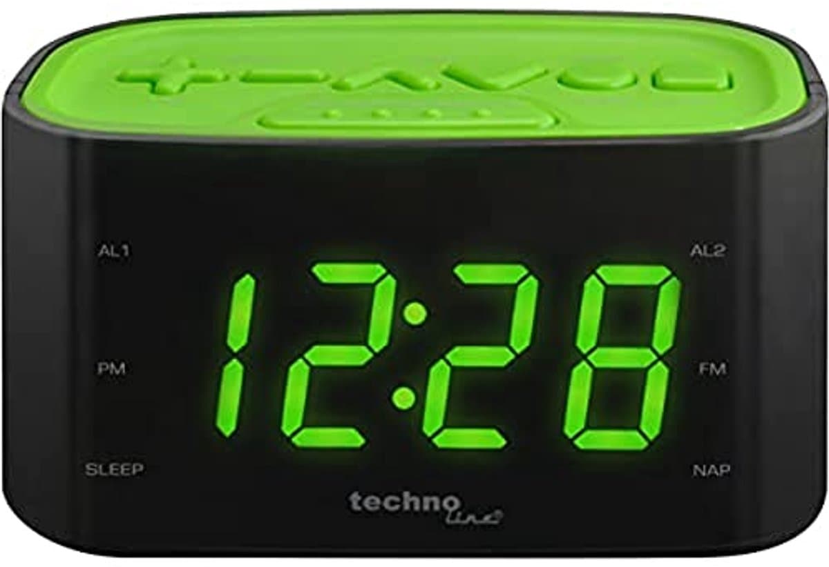 LED Radiowecker met Play-Controller Design - Groene Wecker met FM-radio en Alarmfunctie
