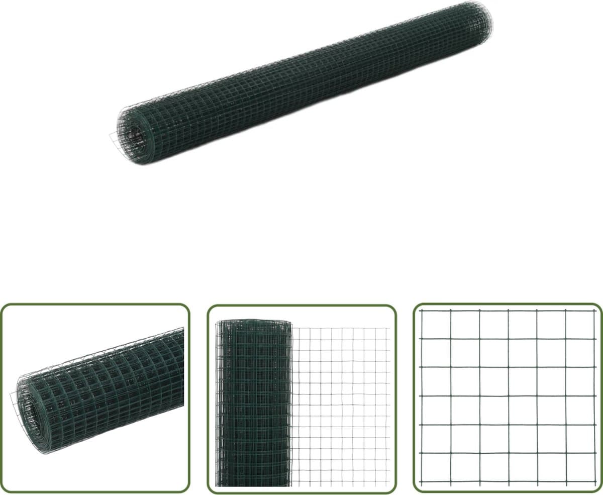 The Living Store Draadgaas VoliÃ¨res 25x1.5m - Robuust staal met PVC coating