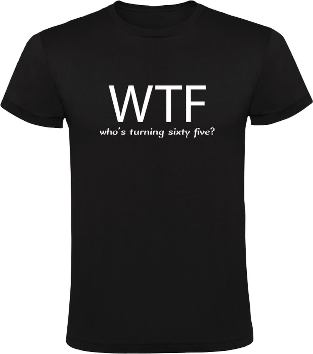 Who's Turning 65 Heren T-shirt - feest - wensen - jarig - vijfenzestig - balonnen - geluk
