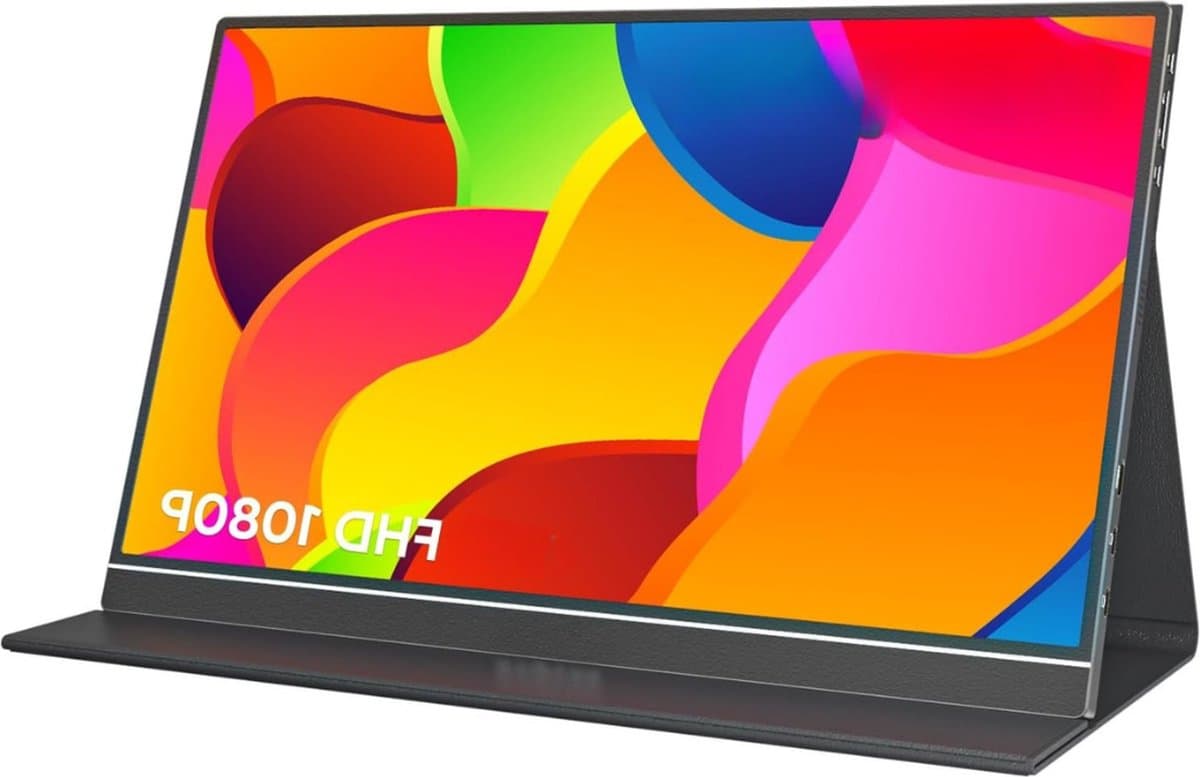 ARZOPA Draagbare Monitor voor Laptop – Portable Monitor 15,6 Inch – Draagbaar Scherm 1080FHD – HDMI/Type-C/USB-C – Extra Scherm Laptop – Laptop Scherm Uitbreider – Energiezuinig – ps5 Monitor - Tweede Scherm Laptop - met Krachtige Luidsprekers