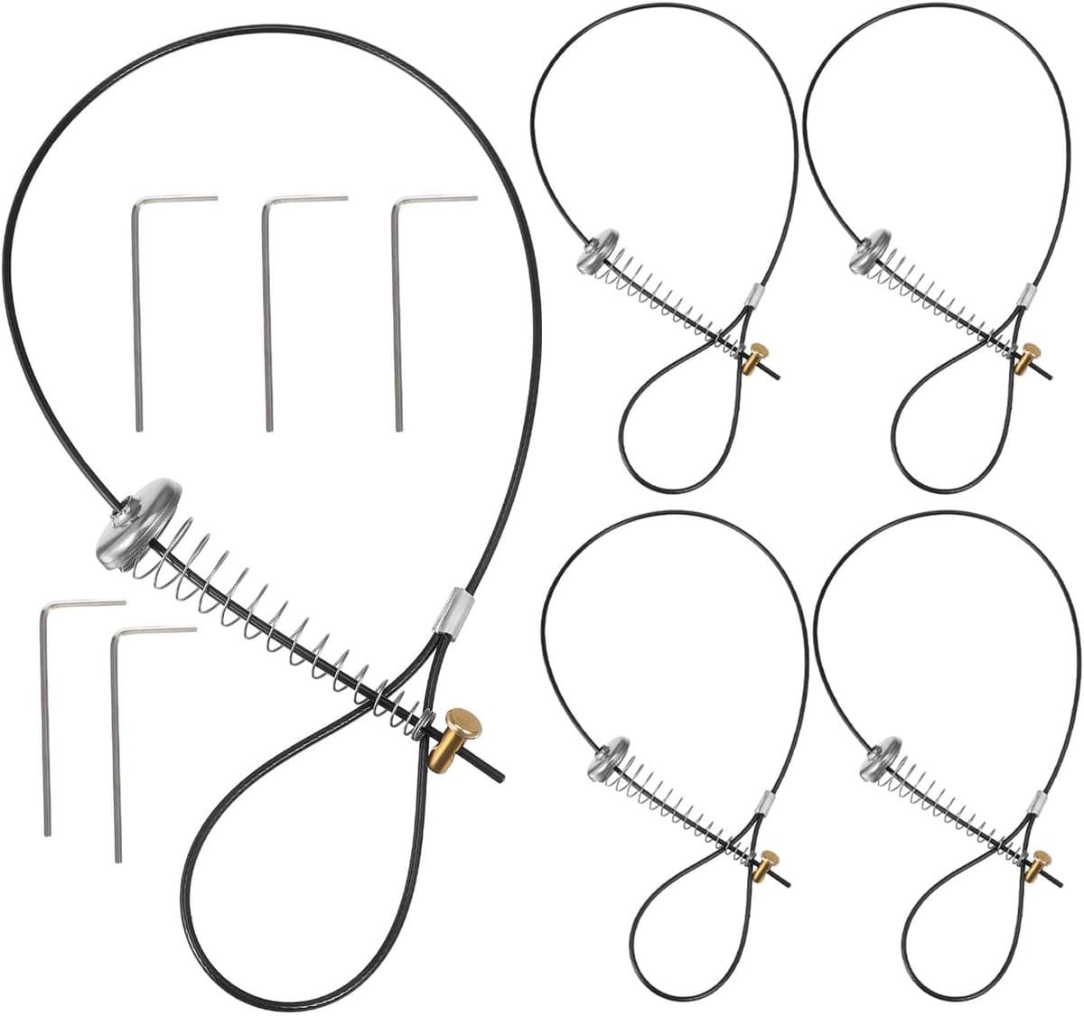 Hekveer Set - Poortsluiting Trekker - Hekken Beveiligen - Veerbelaste Vergrendeling - 49 cm Lengte - Multicolor