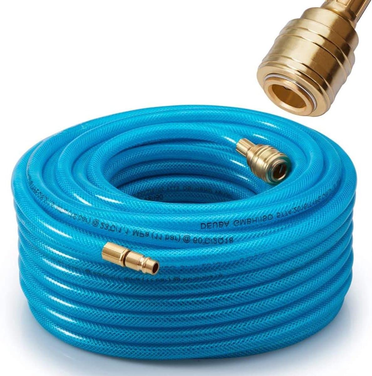 Persluchtslang - Luchtslang Compressorslang - Gereedschap Gebruiken - Flexibel Rubber - 20 Meter - Blauw