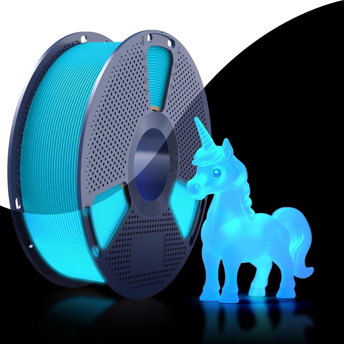 PETG Filament - 3D Print Draad - Creatieve Prints Maken - Glow in the Dark - 1 kg - Blauw