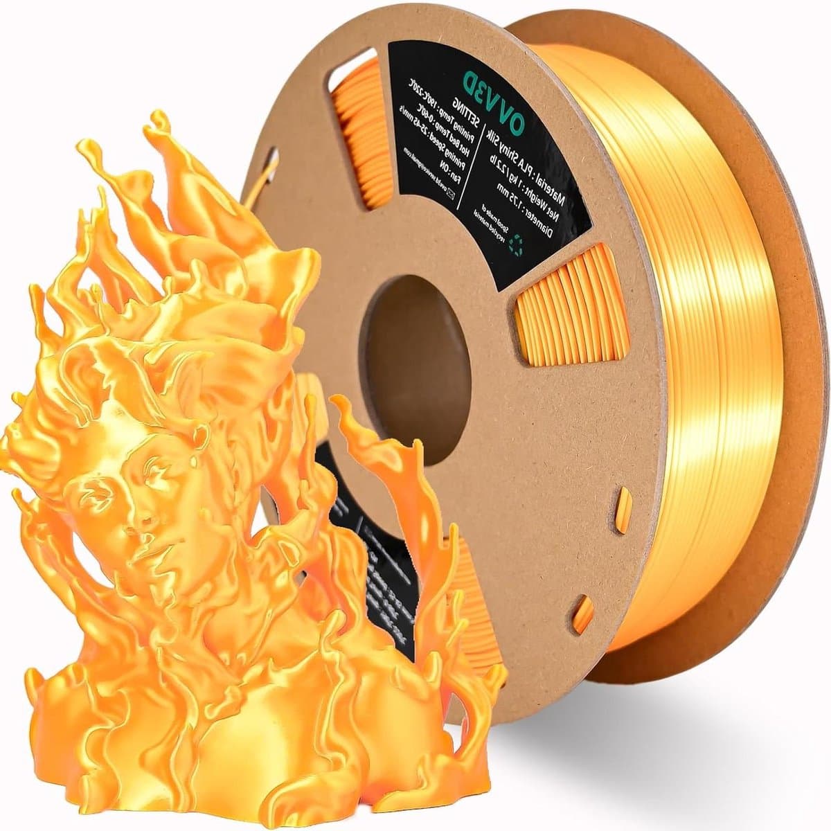 Zijde PLA Filament - 3D Printer Materiaal - 3D Printen - Upgrade Zijde Goud - 175 mm - Goud