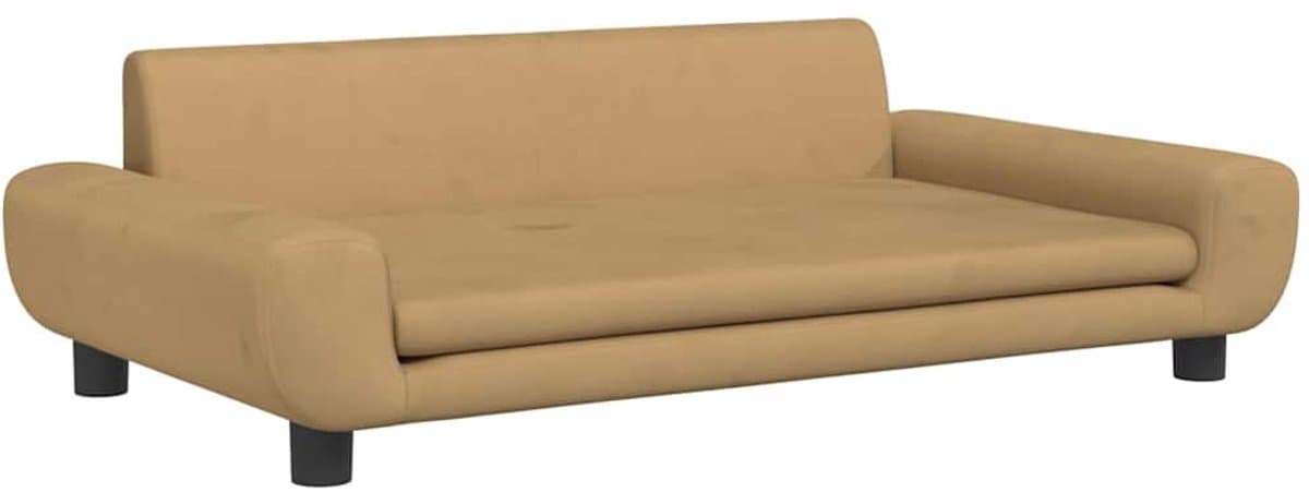 vidaXL - Hondenmand - 100x54x33 - cm - fluweel - bruin