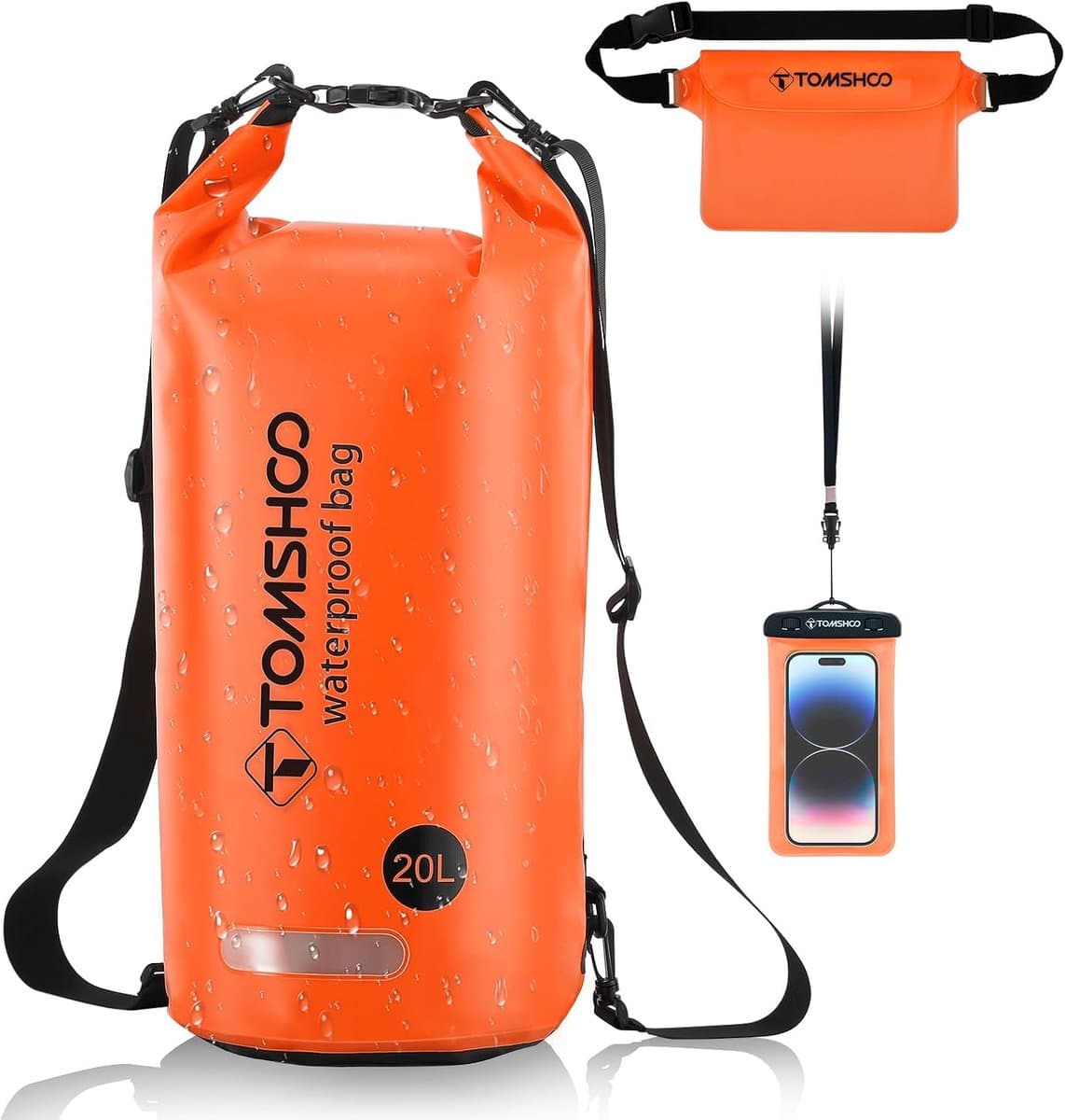 Waterdichte Rugzak Set 10L/20L met Telefoonhoes voor Buitenactiviteiten