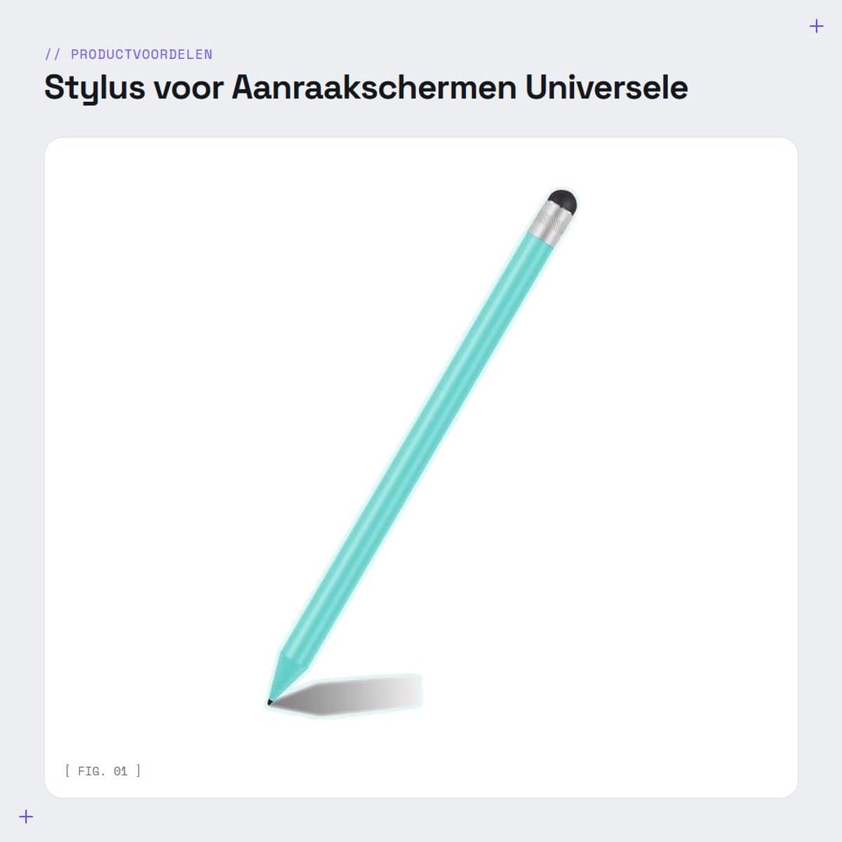 Inovra- Stylus Pen 2-in-1 Hoge Gevoeligheid - Aanraakpen - Touchscreen Pen - Universele Stylus - Geschikt voor Smartphones/Tablets - Materiaal: Koolstof/Kunststof