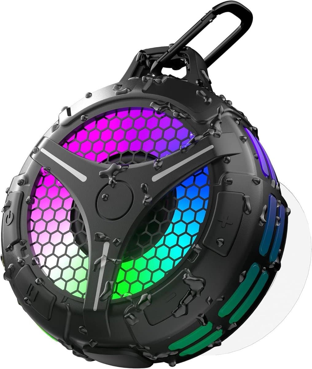 Douche Luidspreker - Draagbare Speaker - Muziek Luisteren - IPX7 Waterdicht - 15W Geluid - Zwart