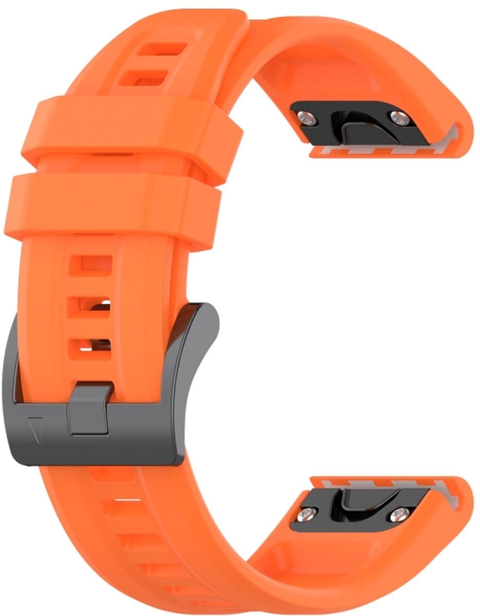 Voor Garmin Fenix 7 22 mm Silicone Solid Color Watch Band (oranje)
