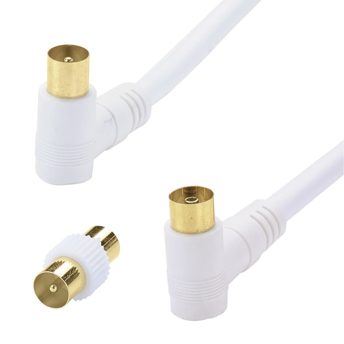 Erard 4501 coax-kabel 5 m TV 9.52mm Wit