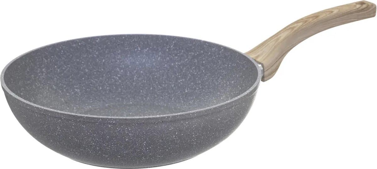5five Aluminium Wok - 28 cm, grijs