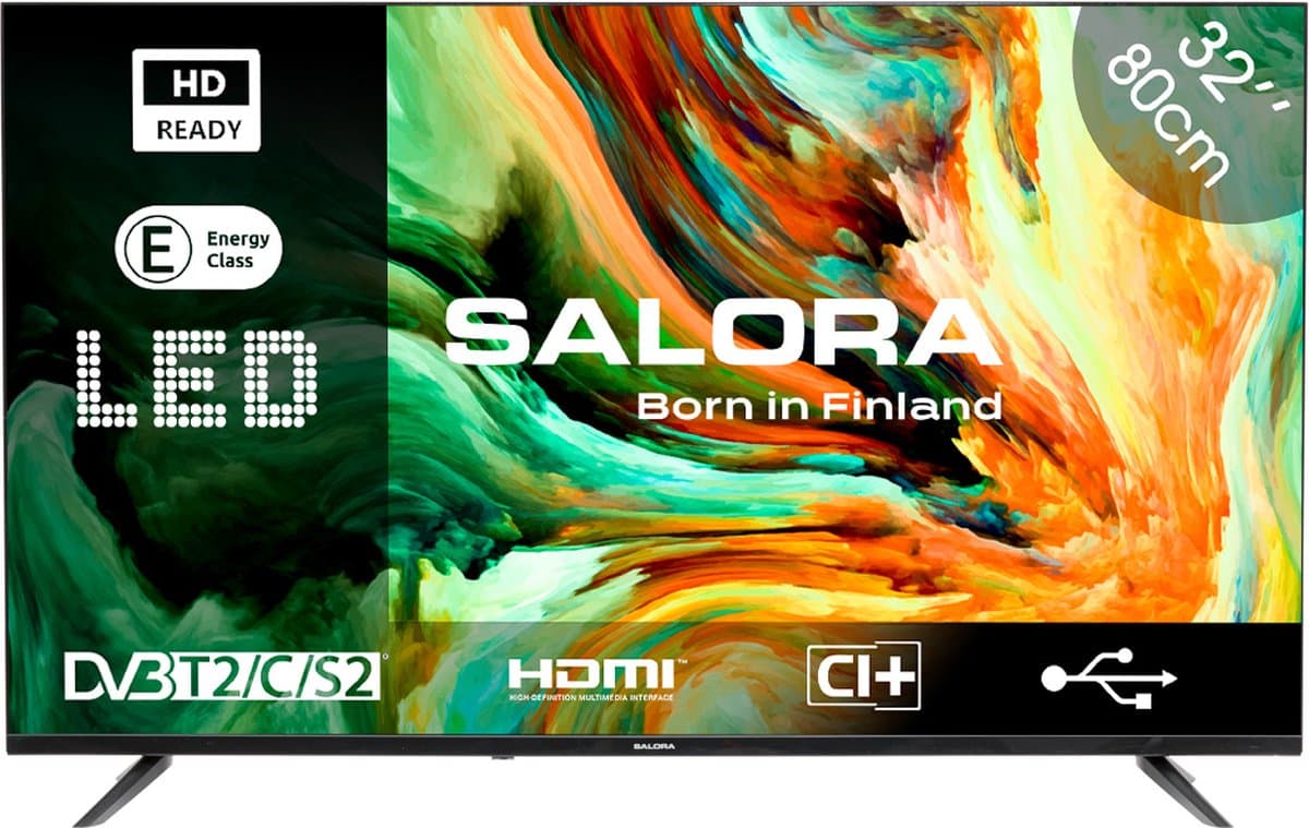Salora LEDTV32 - Led TV - 32 Inch - HD - TV 32 Inch - TV - Zwart - Non-smart tv