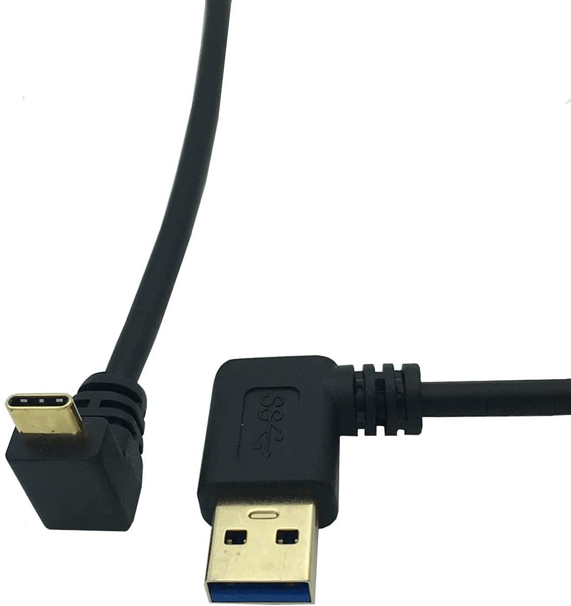Dailygoods - Dailygoody - Korte USB C kabel - 90 graden ontwerp - 30 cm - Snellaadkabel - Geschikt voor laptop en tablet - Type-C aansluiting