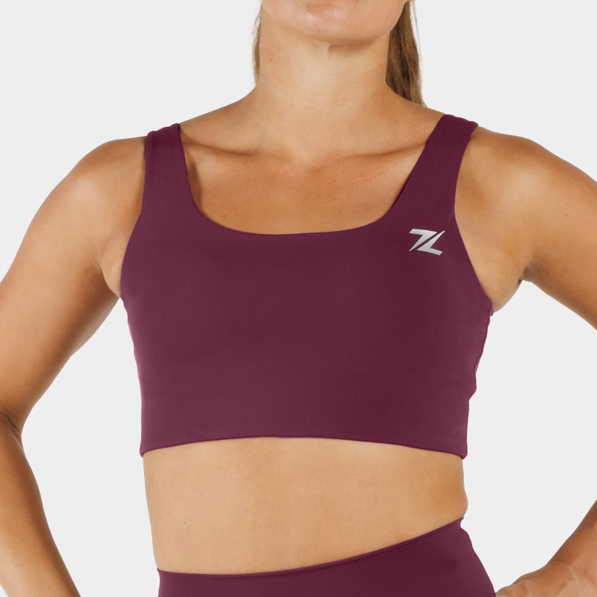 ZEUZ Dames Sport BH Longline – Medium Support Fitness - Paars - M