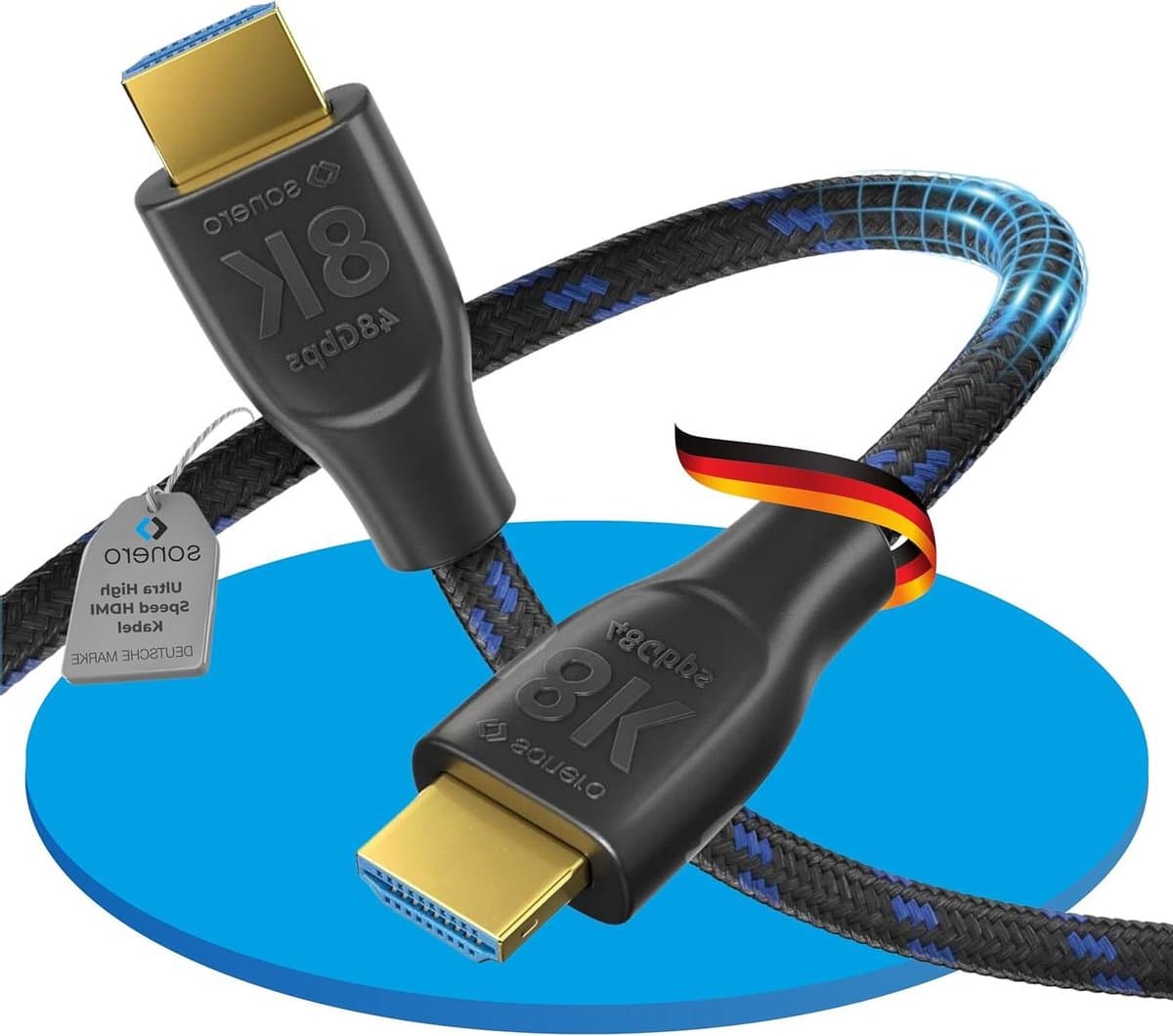 Ultra High Speed HDMI Kabel - 8K HDMI Kabel - Home Cinema Setup - Gevlochten Nylon Mantel - 2 meter