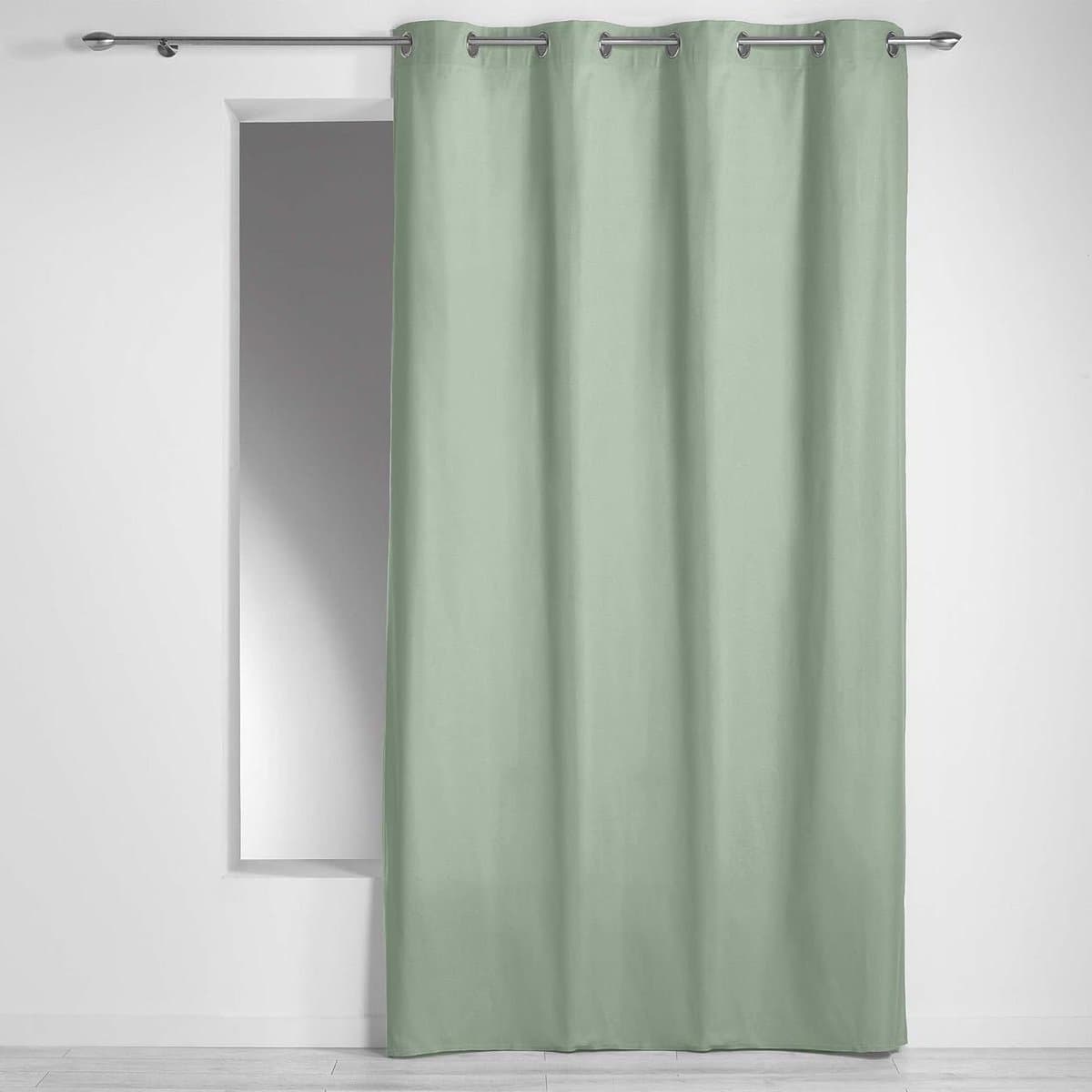 Gordijn met ogen - Panama gordijn Katoenen gordijn - Woonkamer decoreren - Effen panama weving - 140 x 240 cm