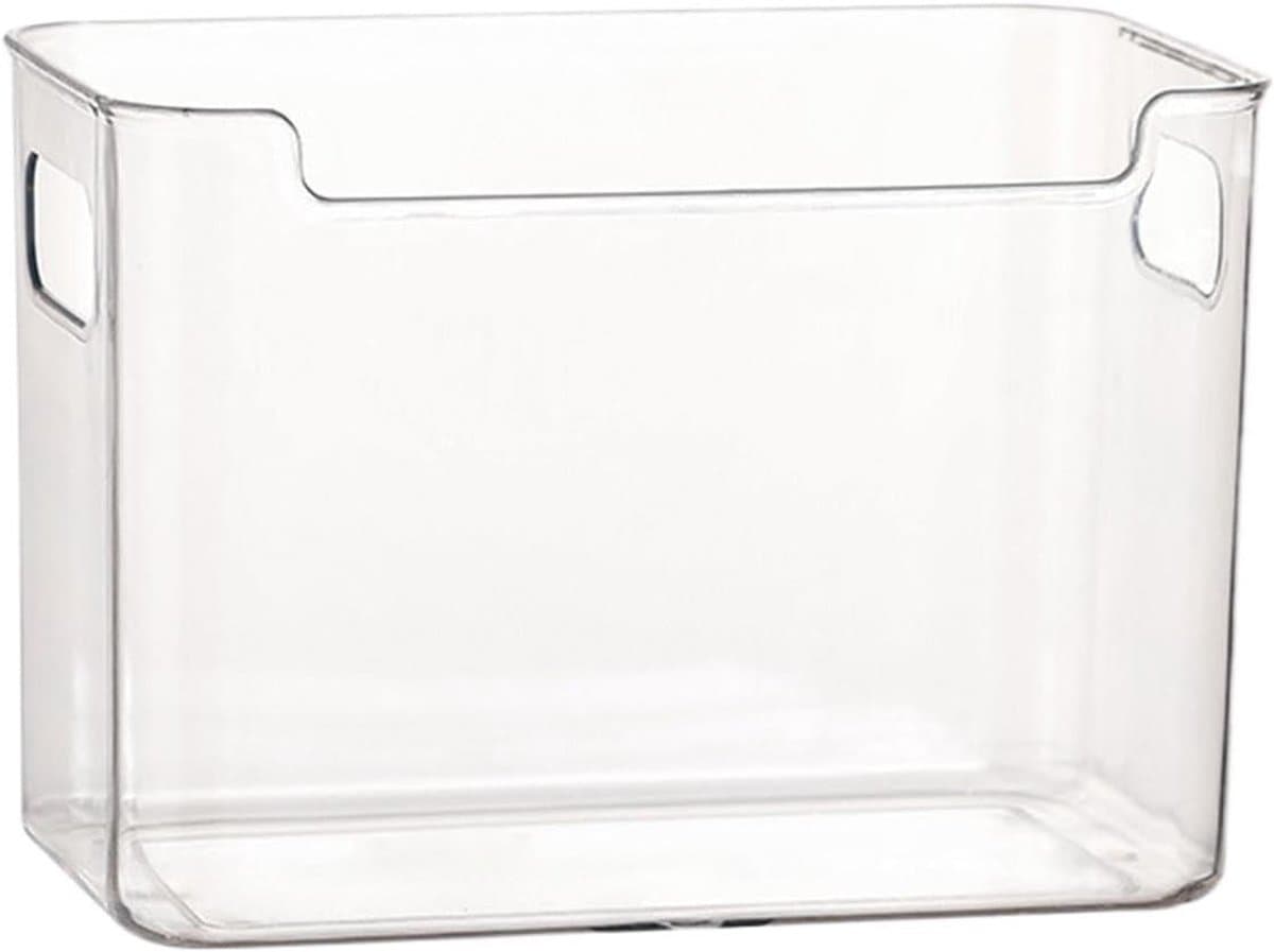 Diepvries Opbergbakken - Doorzichtige Koelkast Voedsel Bewaarbakken,Vriezer Voedsel Organizer met Handgreep - voor Ouders Fruit Yoghurt Snacks Frisdrankblikjes Thuis Kantoor Appartement Hotel Koffiesh