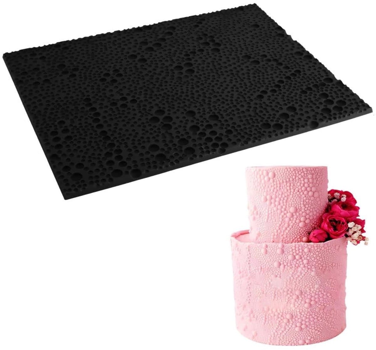 Dailygoods- Taartvorm 3D Reliëf - Siliconen - Flexibel - Hittebestendig - Makkelijk schoon te maken - Voor taarten, koekjes, cupcakes - Bakvorm