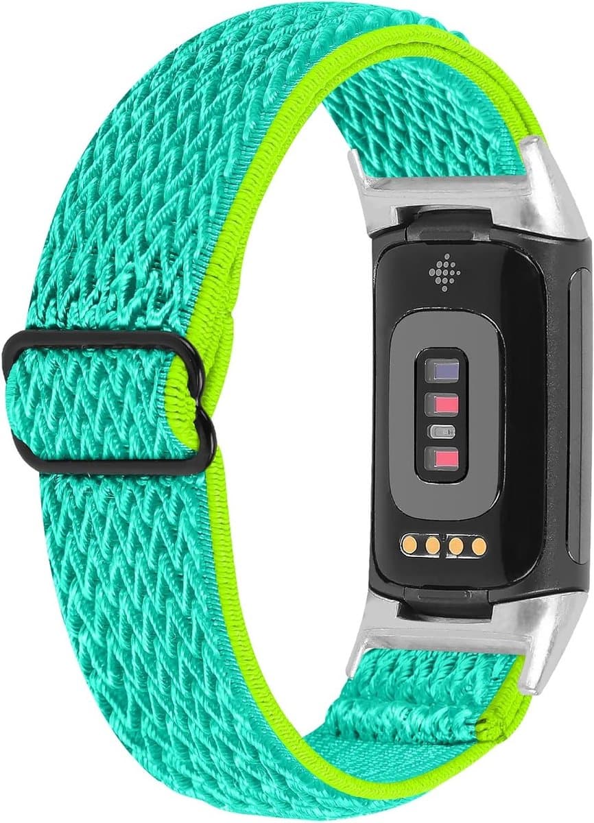 Verstelbare Nylon Sportarmband voor Fitbit Charge 5 - Zacht, Rekbaar en Comfortabel - Ideaal voor Dames en Heren
