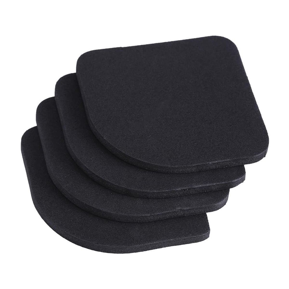 Dailygoods - Anti-Vibratie Pads - Rubber Voeten Pads - Geluidsreductie en Stabiliteit - Zwart - Geschikt voor Wasmachine en Koelkast - Set van 4 Stuks