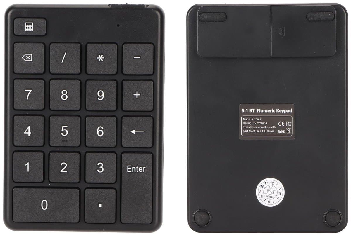 Dailygoody - Draadloze Nummerpad - Bluetooth Nummerblok - Externe Slim Financiële Boekhouding - Draagbaar - 19 Toetsen - Geschikt voor Laptop en Deskt...