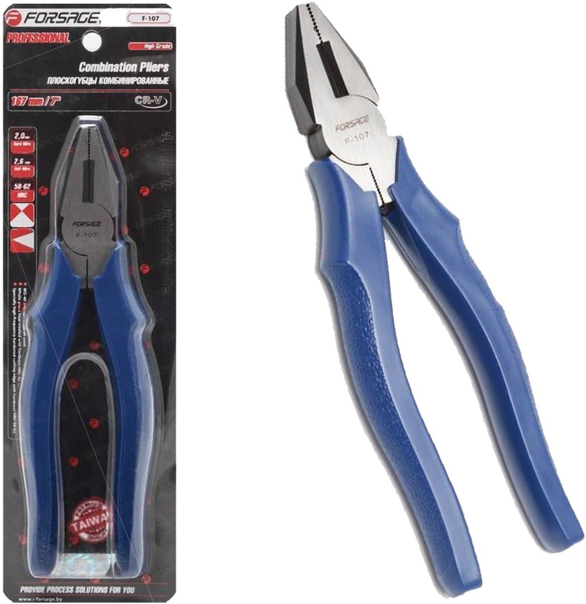 Forsage F-107 - Universele Tang - 167 mm - Ergonomische Handgreep - Cr-V Staal