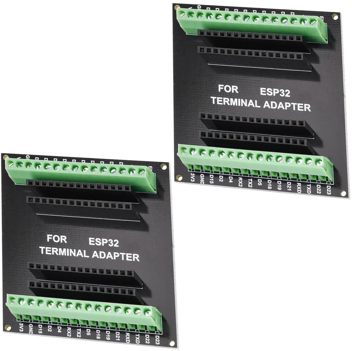 By shayne - ESP32 Breakout Board - Microcontroller - Dubbellaagse printplaat - 30PIN - WiFi en Bluetooth - Geschikt voor Arduino - 2 stuks