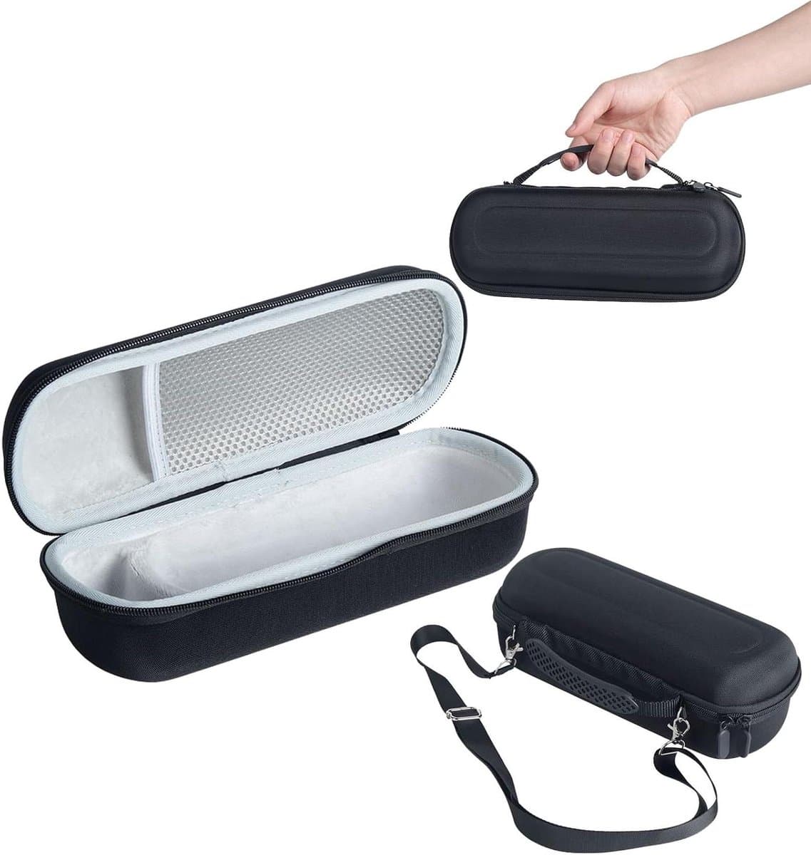 Draagbare Luidspreker Tas - Opbergkoffer Beschermhoes - Muziek Luisteren Buiten - Verstelbare Schouderriem - 28.5 x 11 x 9.5 cm
