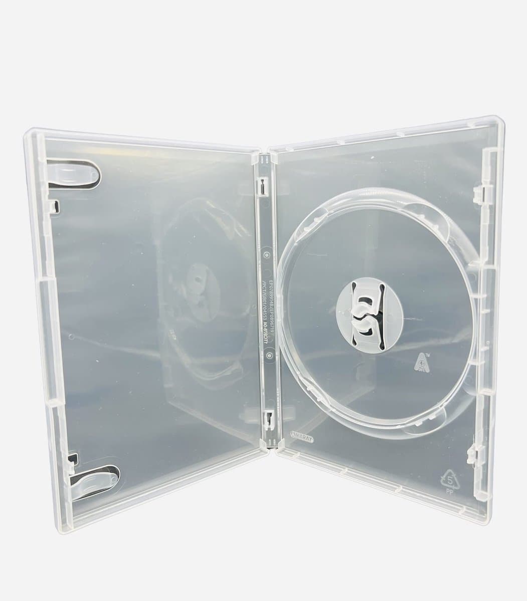 Dailygoods- DVD Case Hoogwaardige Enkele Disc - 14mm Rug - Amaray Hoes - Boekje/Clip - Schokbestendig - Recyclebaar Polypropyleen