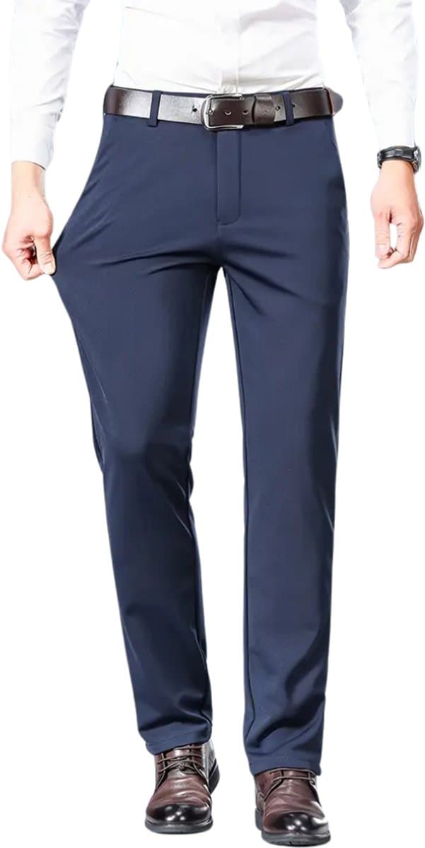 Bovista Pantalon Heren - Chino - Golfbroek - Nette Broek - Elastische Tailleband - Volwassenen - Marineblauw - XXL