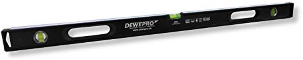 Professionele aluminium waterpas met 2 handgrepen - 120 cm lengte en 3 libellen voor nauwkeurig meten