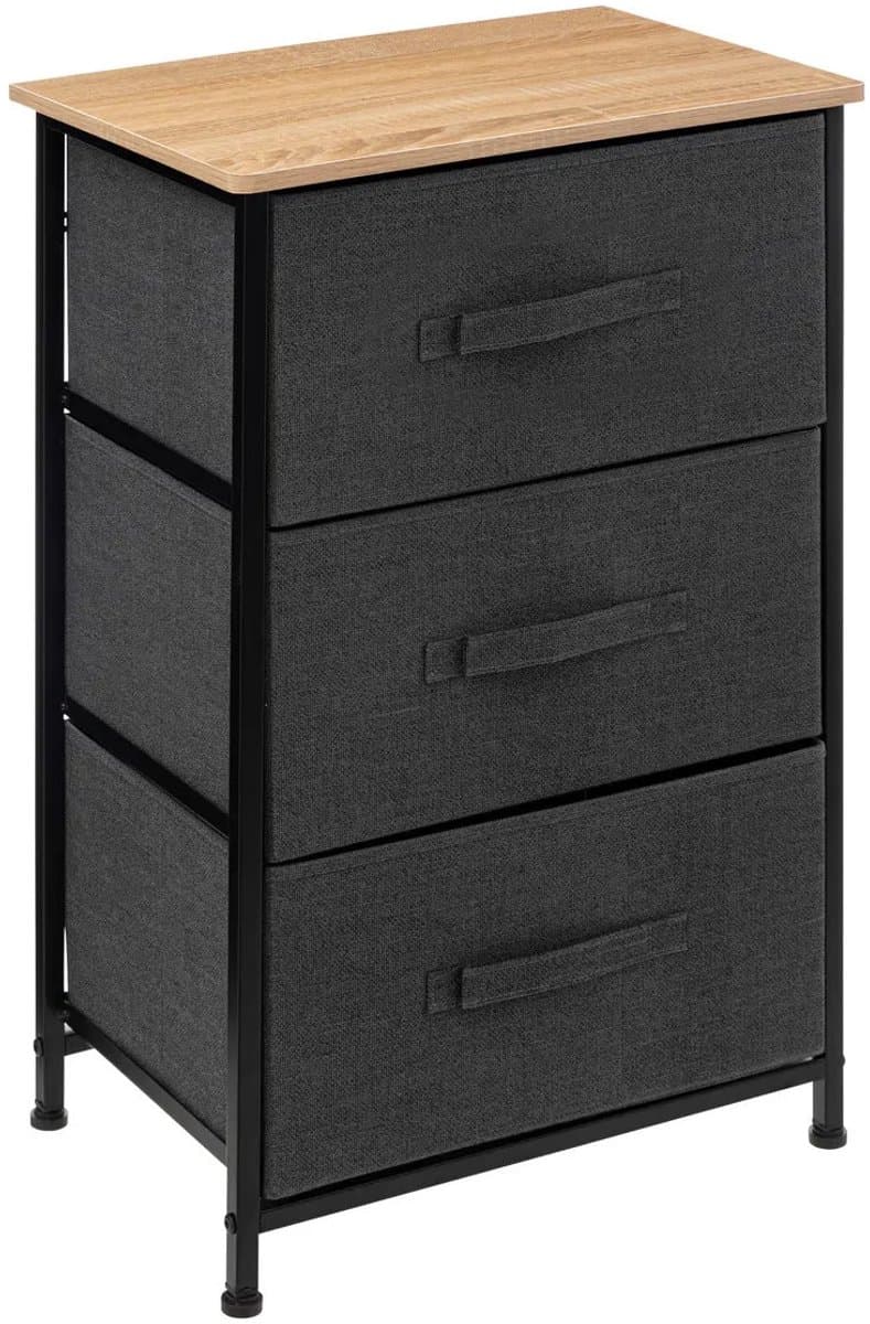 5five 3-Lades Chest - Donkergrijs, 45 x 30 x 73 cm