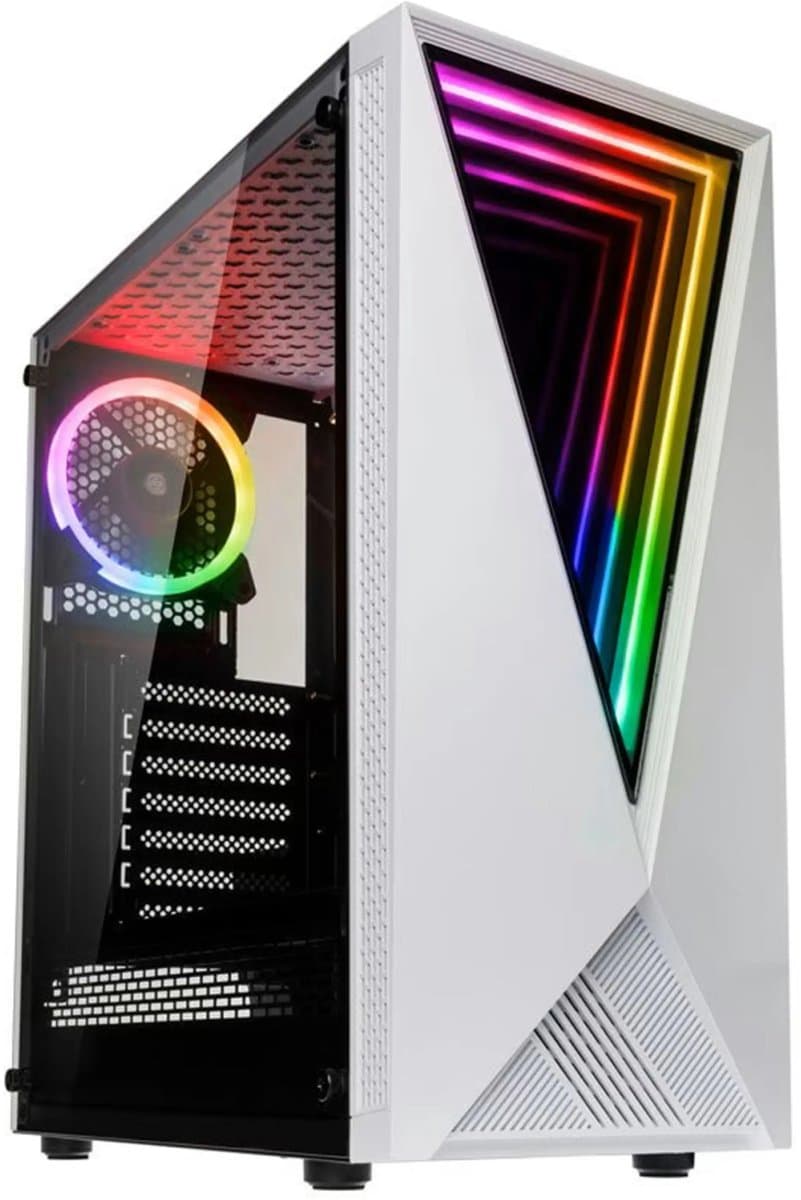 peta GamePC VOID wit RGB - AMD Ryzen 5 5500GT - 16GB RAM - 500GB M.2 SSD - Radeon RX Vega 7 - WiFi - Windows 11 Pro